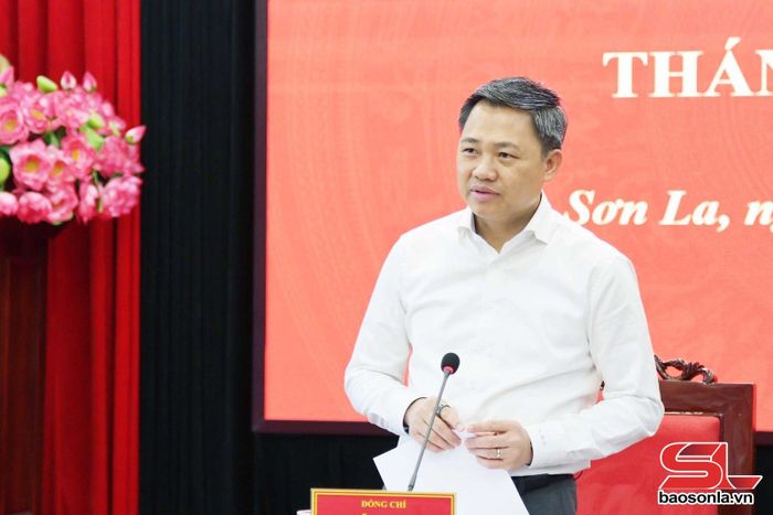 Đồng chí Nguyễn Đình Việt, Phó Bí thư Tỉnh ủy, Chủ tịch UBND tỉnh, phát biểu tại cuộc tiếp công dân.