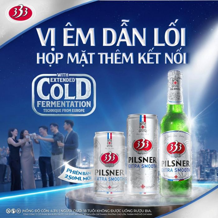 Bia 333 Pilsner là một trong những sản phẩm năm trong chiến lược cao cấp hóa danh mục sản phẩm của SABECO