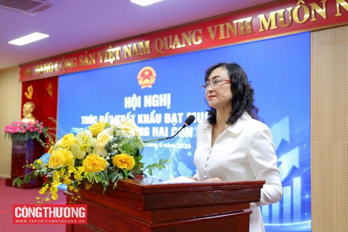 Thứ trưởng Bộ Công Thương Phan Thị Thắng phát biểu tại Hội nghị.