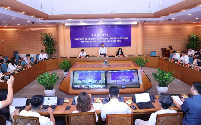 Quang cảnh họp báo.
