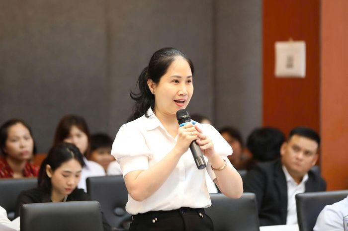 PGS.TS. Nguyễn Ngọc Anh Đào- khoa Luật Kinh tế HUB chia sẻ tại hội thảo 
