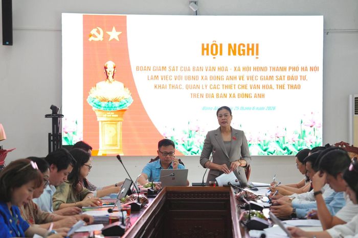 Trưởng ban Văn hóa - Xã hội HĐND thành phố Hà Nội Bạch Liên Hương phát biểu kết luận buổi giám sát