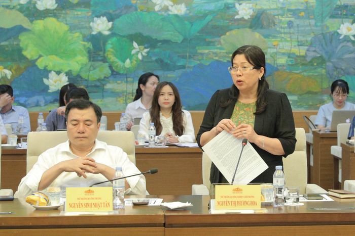 Thứ trưởng Bộ Nông nghiệp và Môi trường Nguyễn Thị Phương Hoa phát biểu