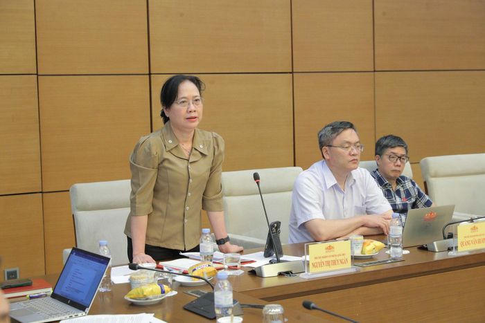 Phó Chủ nhiệm Văn phòng Quốc hội Nguyễn Thị Thúy Ngần phát biểu