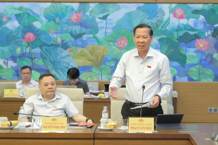 Chủ nhiệm Ủy ban Kinh tế và Tài chính Phan Văn Mãi phát biểu