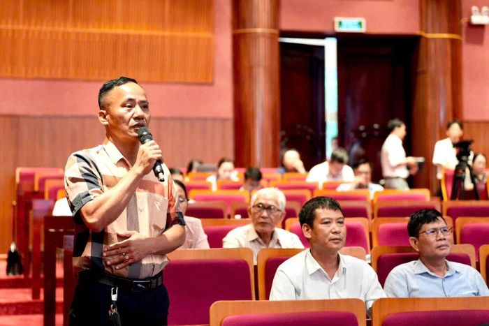 Đại diện doanh nghiệp phát biểu tại hội nghị. Ảnh: Đỗ Phương