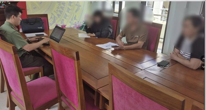 Cơ quan An ninh Công an TP Đà Nẵng làm việc với các trường hợp vi phạm.