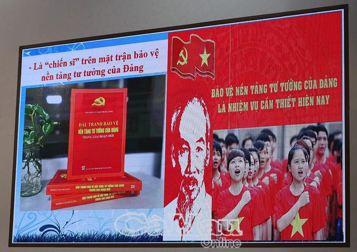 Chủ đề bảo vệ nền tảng tư tưởng của Đảng được nhiều thí sinh lựa chọn, thể hiện sinh động qua phần thi thuyết trình.