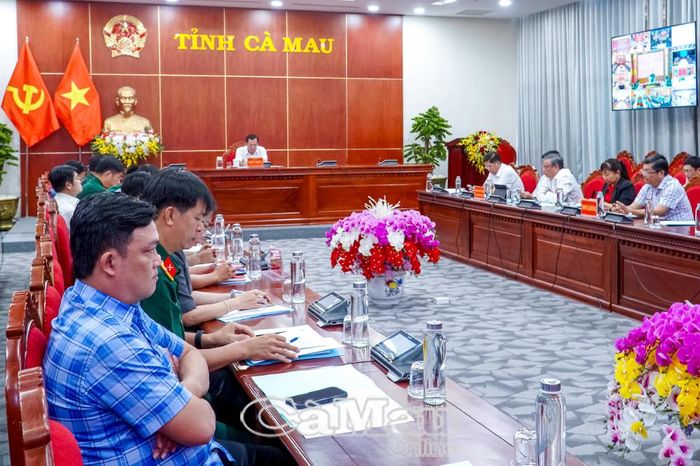  Đại biểu tham dự hội nghị tại điểm cầu tỉnh Cà Mau.