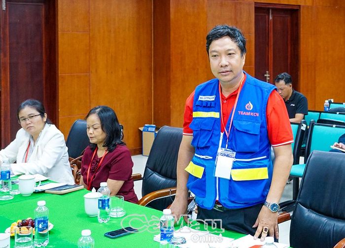 Đại diện Team KCN Miền Tây, chia sẻ tại buổi làm việc.