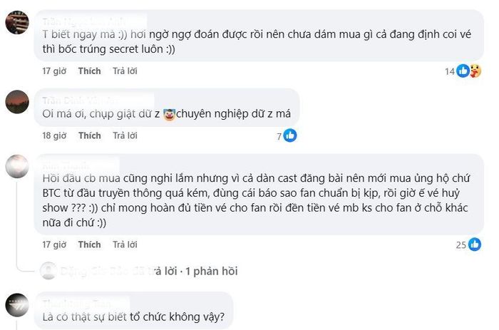 Nhiều khán giả để lại bình luận chỉ trích khâu truyền thông của Ban Tổ chức. Ảnh: Chụp màn hình.