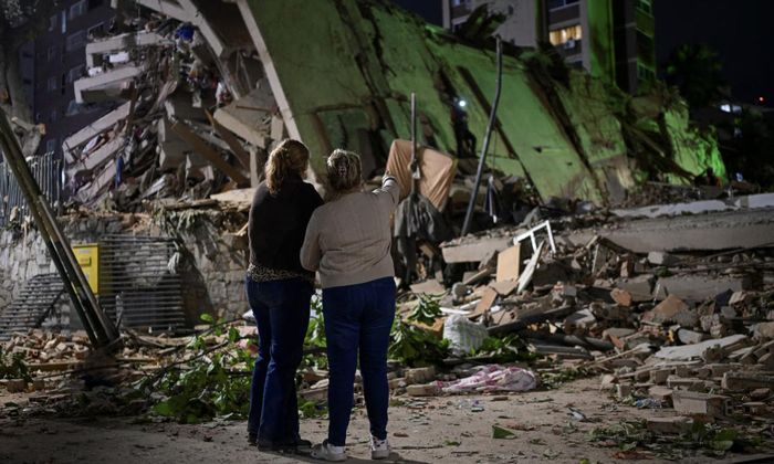 Quang cảnh đổ nát ở thủ đô Caracas - Venezuela sau khi trận động đất xảy ra- Ảnh: Reuters