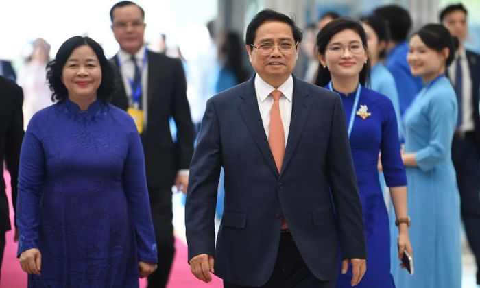 Nguyên Thủ tướng Phạm Minh Chính đến dự Đại hội.