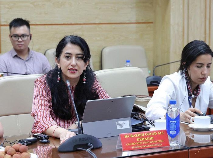Bà Ostad Ali Dehaghi Razieh, Trưởng nhóm đánh giá NRA của WHO phát biểu.