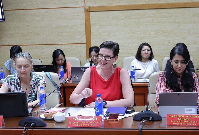 TS Angela Pratt, Trưởng Đại diện WHO tại Việt Nam phát biểu.