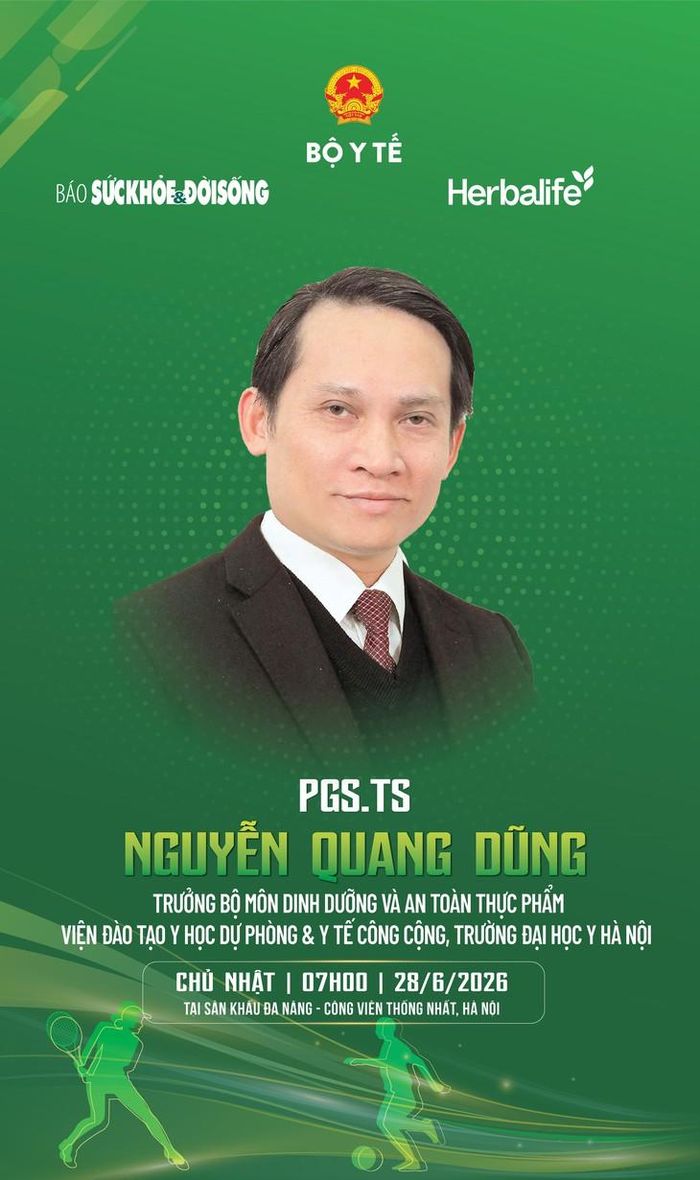 PGS.TS Nguyễn Quang Dũng, Trưởng Bộ môn Dinh dưỡng và An toàn thực phẩm - Viện Đào tạo Y học dự phòng &amp; Y tế công cộng, Trường Đại học Y Hà Nội.