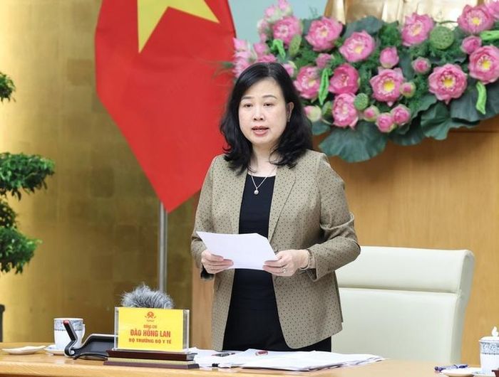 Bộ trưởng Bộ Y tế Đào Hồng Lan phát biểu tại Hội nghị.