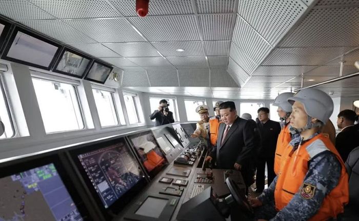 Tuyên bố được đưa ra trong lễ biên chế khu trục hạm Choe Hyon, chiến hạm lớn nhất từng được Triều Tiên chế tạo.