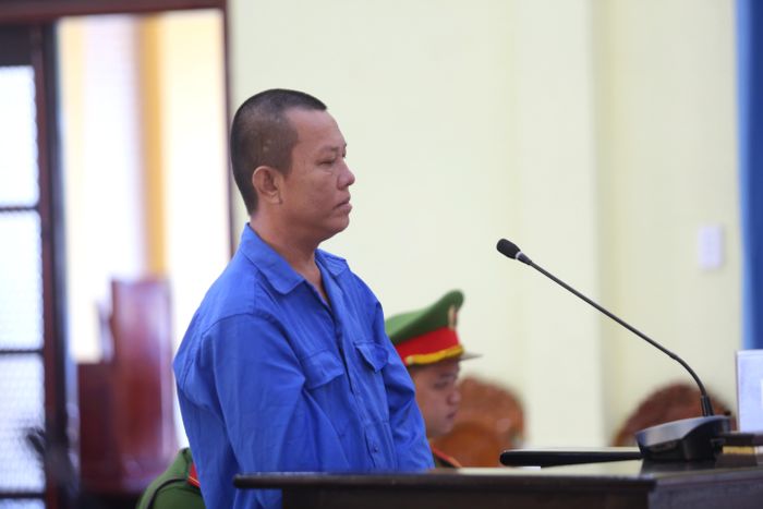  Bị cáo Nguyễn Công Bằng kẻ sát hại 3 người trong gia đình tại phiên tòa xét xử. Ảnh: HUỲNH DU 