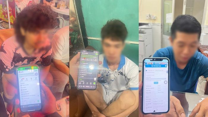  Nhóm người truy cập các trang cá cược trực tuyến để cá cược các trận bóng đá 