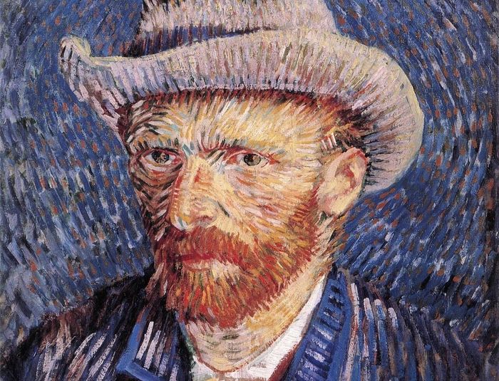  Bức tranh Chân dung tự họa đội mũ phớt của Van Gogh. Ảnh: wikipedia 