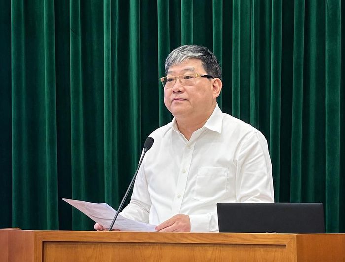 PGS-TS Nguyễn Duy Bắc (Phó Giám đốc Học viện Chính trị quốc gia Hồ Chí Minh) phát biểu tại hội thảo