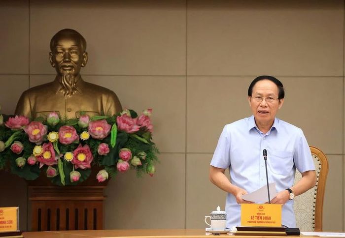 Phó Thủ tướng Lê Tiến Châu phát biểu kết luận cuộc họp - Ảnh: VGP/Thu Sa