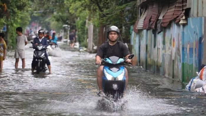 Khu vực Thanh Đa, rốn ngập của Thành phố Hồ Chí Minh. (Ảnh: THẾ ANH)