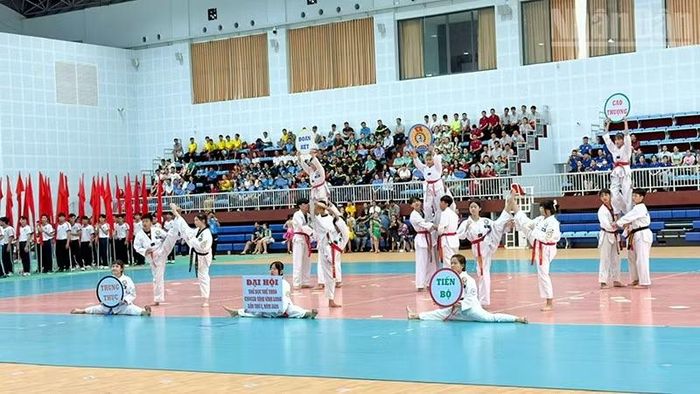 Tiết mục biểu diễn võ thuật tại lễ khai mạc.