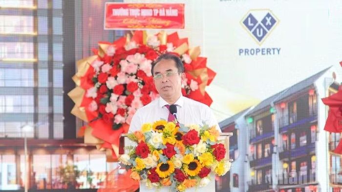 Phó Chủ tịch Ủy ban nhân dân thành phố Đà Nẵng Trần Anh Tuấn phát biểu tại buổi lễ.