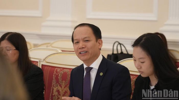Bộ trưởng Hoàng Thanh Tùng phát biểu. (Ảnh: THANH THỂ)