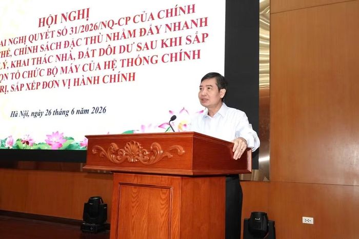 Thứ trưởng Tài chính Tạ Anh Tuấn phát biểu tại hội nghị.