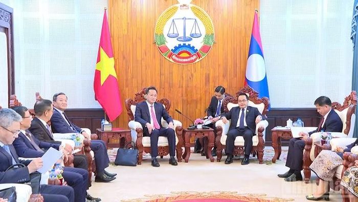 Quang cảnh cuộc hội đàm. (Ảnh: TRỊNH DŨNG)
