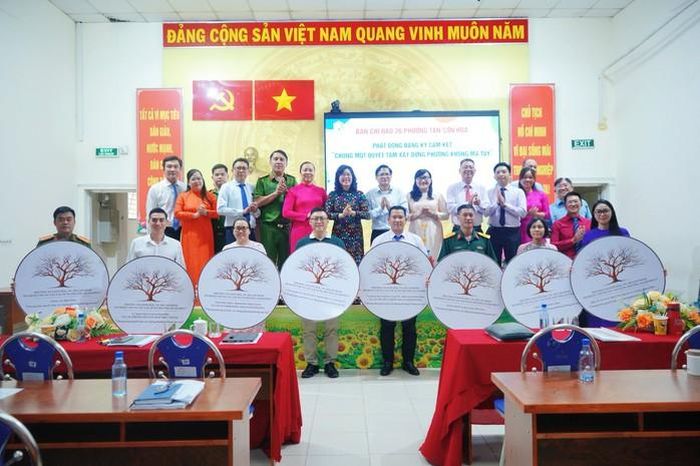 Phường Tân Sơn Hòa phát động đăng ký cam kết “Chung một quyết tâm xây dựng phường Tân Sơn Hòa không ma túy”