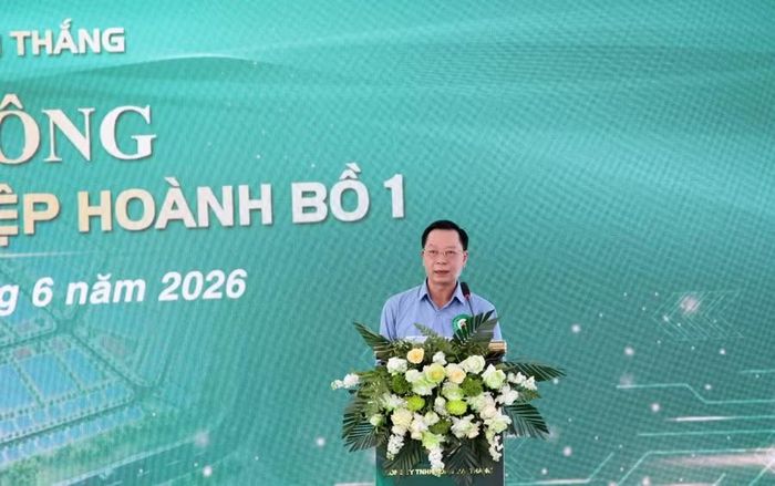Ông Lê Văn Ánh, Phó Chủ tịch UBND tỉnh Quảng Ninh phát biểu tại buổi lễ.