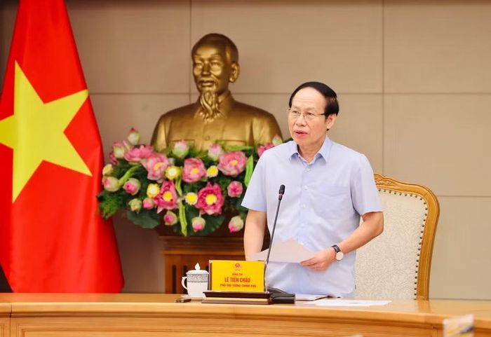 Phó Thủ tướng Lê Tiến Châu tại cuộc họp.