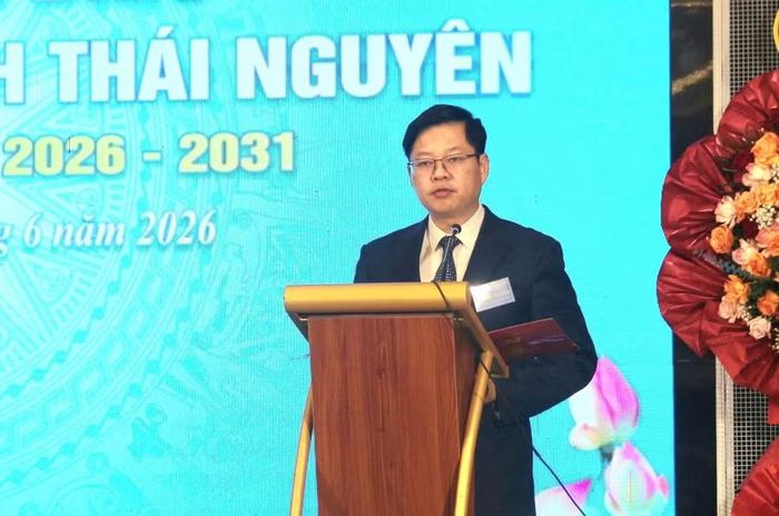 Ông Đinh Quang Tuyên, Phó Bí thư Tỉnh ủy, Chủ tịch Ủy ban MTTQ Việt Nam tỉnh Thái Nguyên phát biểu chỉ đạo Đại hội.