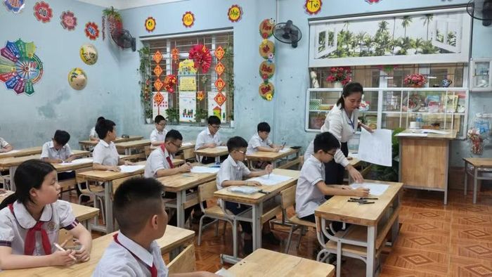 Thi kiểm tra, đánh giá năng lực tại Trường THCS Lê Quý Đôn, phường Hà Giang 1, Tuyên Quang.