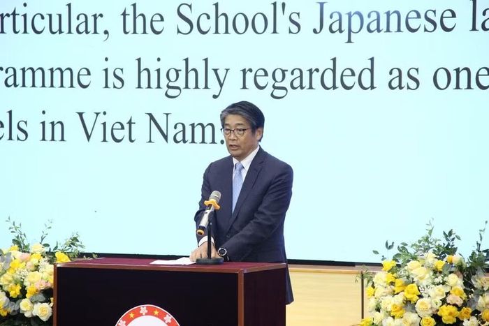 Ông Ito Naoki - Đại sứ Nhật Bản tại Việt Nam chia sẻ tại buổi lễ.