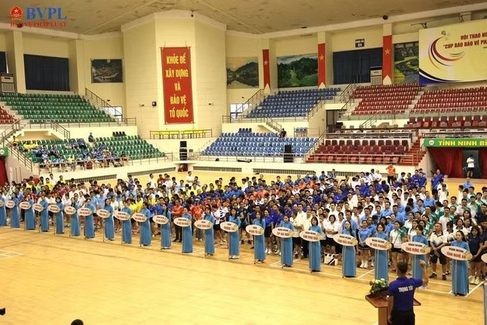 Toàn cảnh Lễ khai mạc Hội thao.
