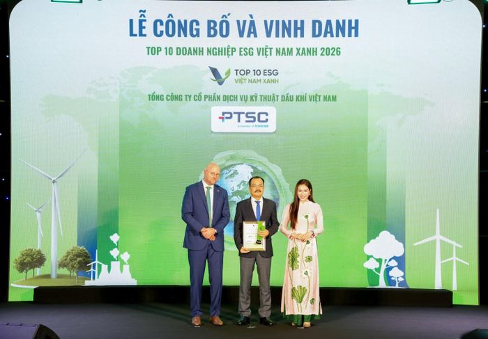 PTSC được vinh danh tại Top 100 Doanh nghiệp ESG Việt Nam Xanh 2026 (ESG10).