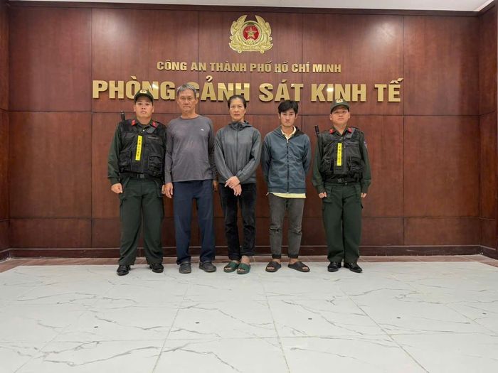 Các đối tượng (từ trái qua phải): Nguyễn Duy Hiển, Ngô Mỹ Hoành và Võ Văn Nghề. Ảnh: Bộ Công an