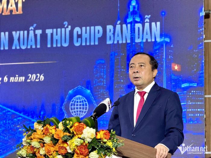 Bộ trưởng Bộ KH&amp;CN Vũ Hải Quân phát biểu tại lễ ra mắt. Ảnh: Du Lam