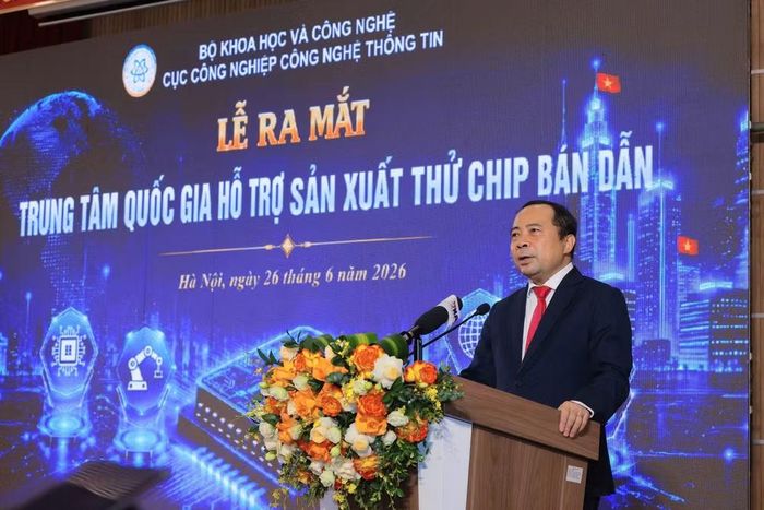 Bộ trưởng Bộ Khoa học và Công nghệ Vũ Hải Quân phát biểu tại sự kiện. (Ảnh: Bộ Khoa học và Công nghệ)