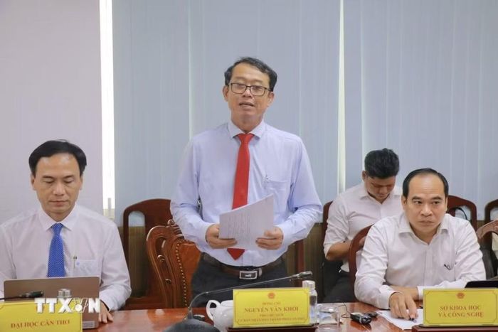 Ông Nguyễn Văn Khởi, Phó Chủ tịch Ủy ban Nhân dân thành phố Cần Thơ phát biểu. (Ảnh: Ngọc Thiện/TTXVN)