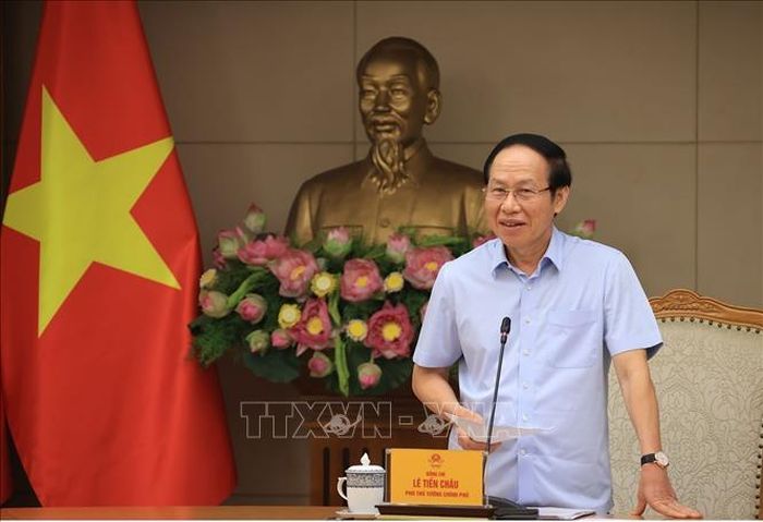 Phó Thủ tướng Lê Tiến Châu phát biểu tại buổi làm việc với Bộ Giáo dục và Đào tạo. Ảnh: Tuấn Anh/TTXVN