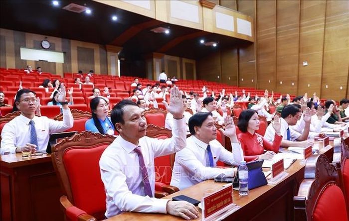 Các đại biểu biểu quyết thông qua các Nghị quyết.