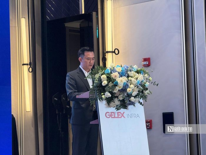 Tổng Giám đốc Gelex Infra Lương Thanh Tùng trình bày báo cáo tại Đại hội. 