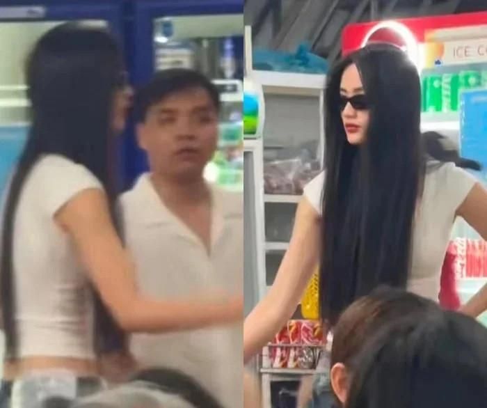Ý Nhi và Anh Kiệt được bắt gặp cùng nhau đi du lịch biển khi nàng hậu trở về Việt Nam. (Ảnh từ TikTok @kimanhkid)