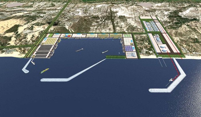 Phối cảnh dự án Trung tâm điện khí LNG Hải Lăng, Quảng Trị. Ảnh: quangtri.gov.vn